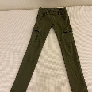 Vigoss green cargo low rise skinny jeans size 24